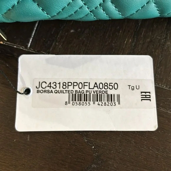 NWT Love Moschino Teal Quilted Women's Bag - Picture 6 of 9